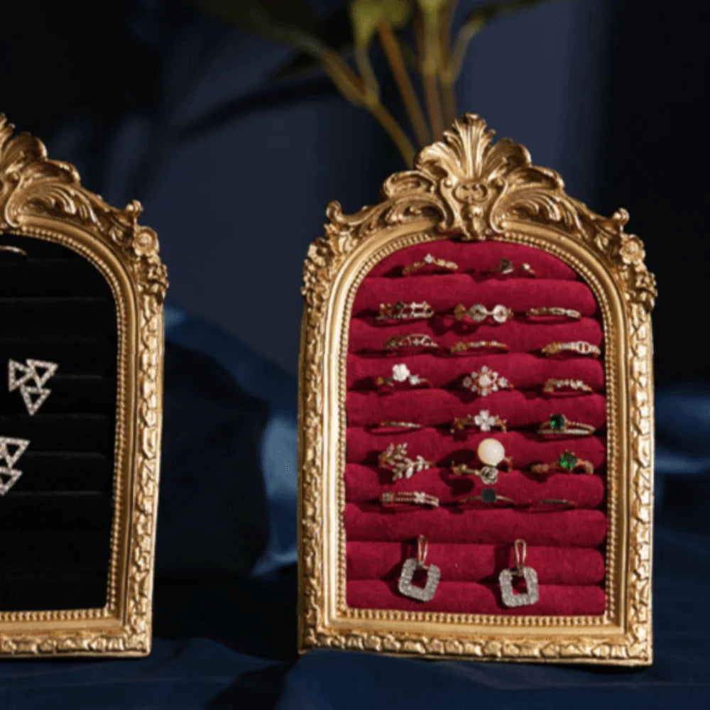 Vintage Velvet Jewelry Display Shelf – Earring & Ring Storage Jewelry Display Shelf PLUSH