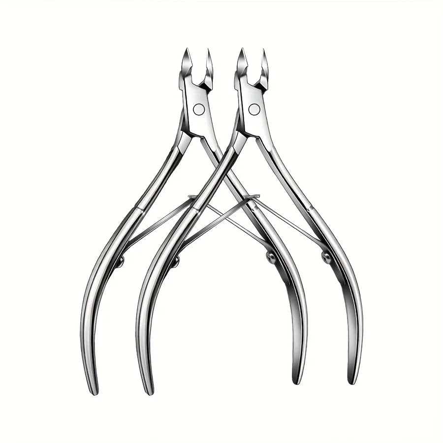 Stainless Steel Nail Clippers & Cuticle Pusher Manicure Set Manicure Tool Set PLUSH 2 PCS