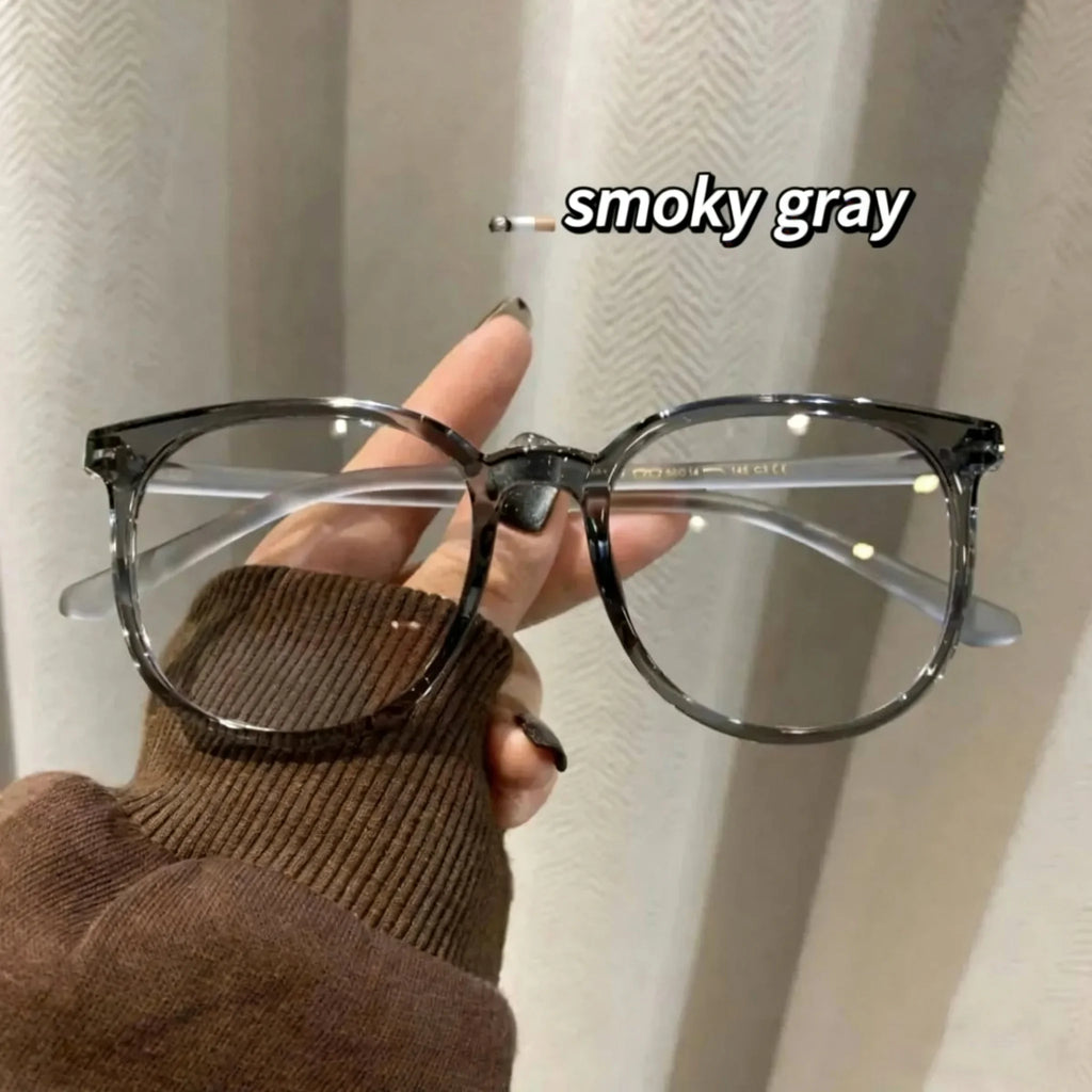 Photochromic Blue Light Glasses Myopia Diopter 0 to -4.0 Photochromic Eyeglasses PLUSH 0 Anti Blue Light Transparent gray