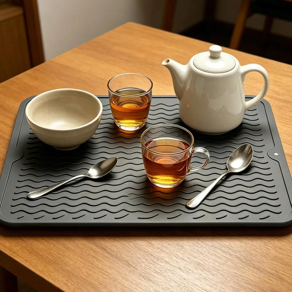 Extra Large Silicone Dish Drying Mat – Non-Slip & Heatproof Dish Drying Mat PLUSH
