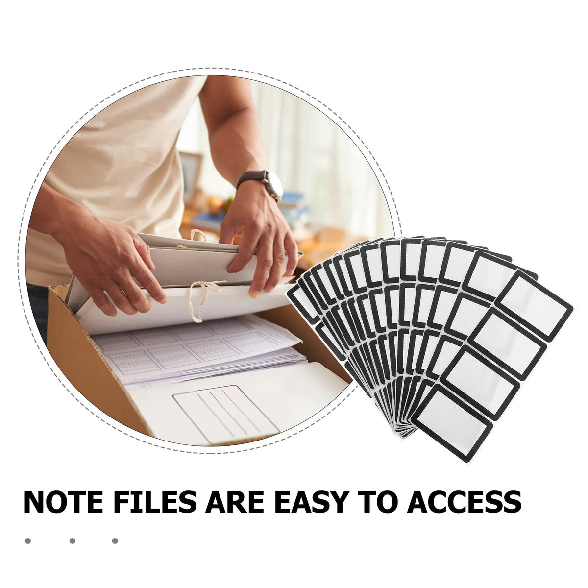 60pcs Border Name Label Sticker Tabs – School & Office Org Adhesive Name Labels PLUSH