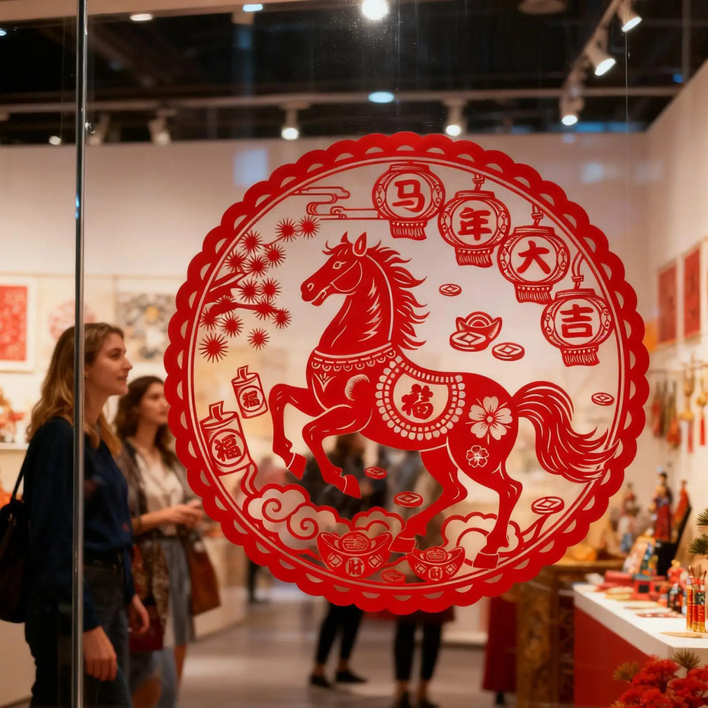 20pcs Chinese New Year Window Stickers – Reusable PVC Decals Window Cling Stickers PLUSH