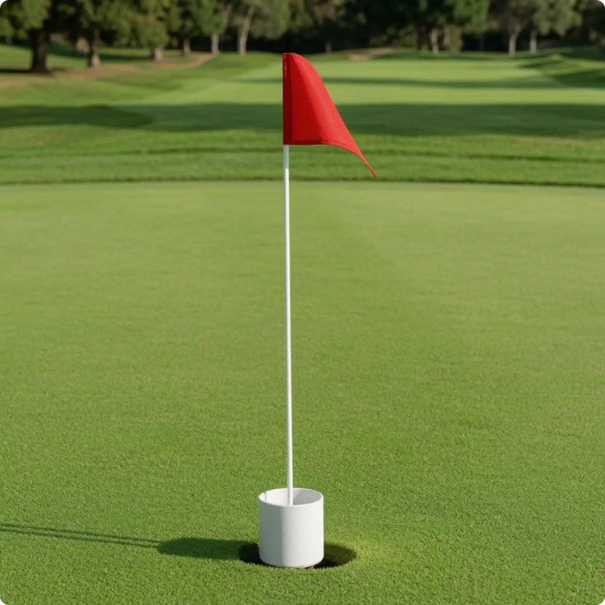 Golf Putting Practice Flagstick & Cup Set – Backyard Green Golf Training Aid PLUSH Db001