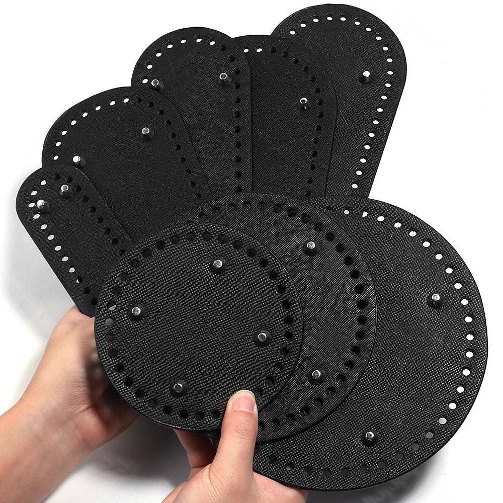 PU Leather Bag Bottom Base Insert Shaper – Round & Oval DIY Bag Base Shaper PLUSH