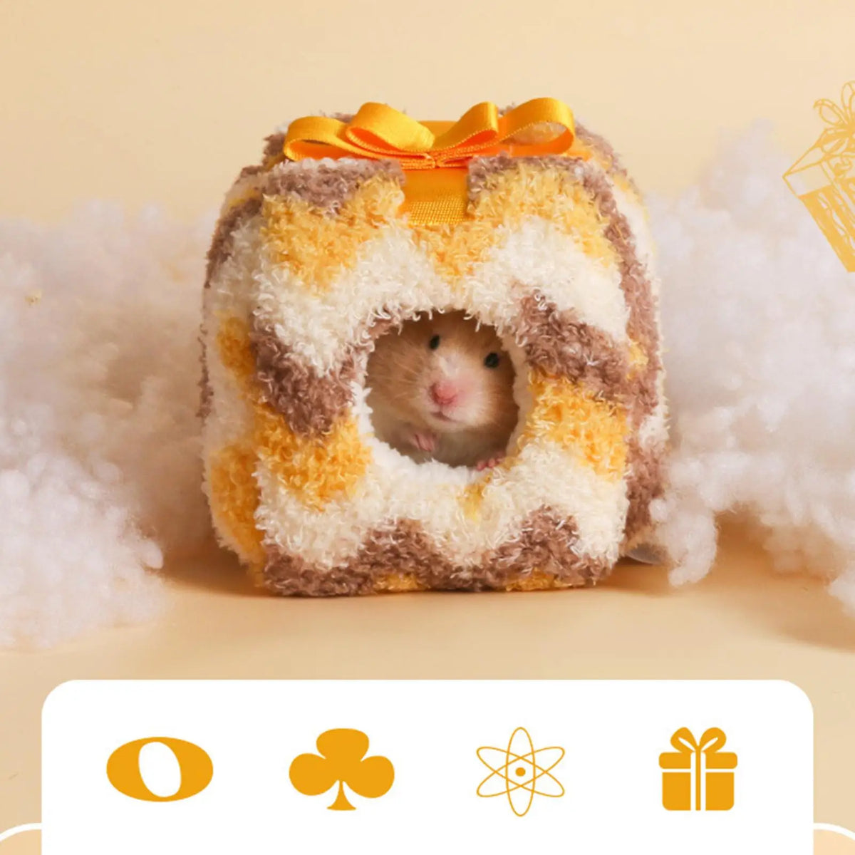 Warm Plush Hamster Nest Bed | Small Pet House for Guinea Pigs Small Pet Nest PLUSH