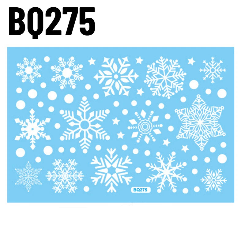 Snowflake Window Stickers – Christmas Window Decals 1 Set Holiday Window Decals PLUSH BQ275 20x30cm