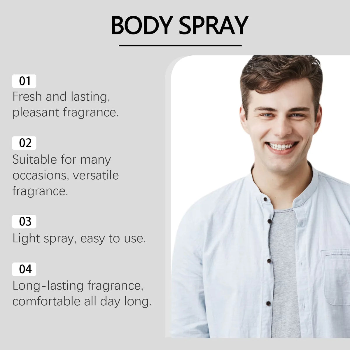 East Moon Sandalwood Men's Deodorant Fragrance Spray 100ml Men's Deodorant Spray PLUSH