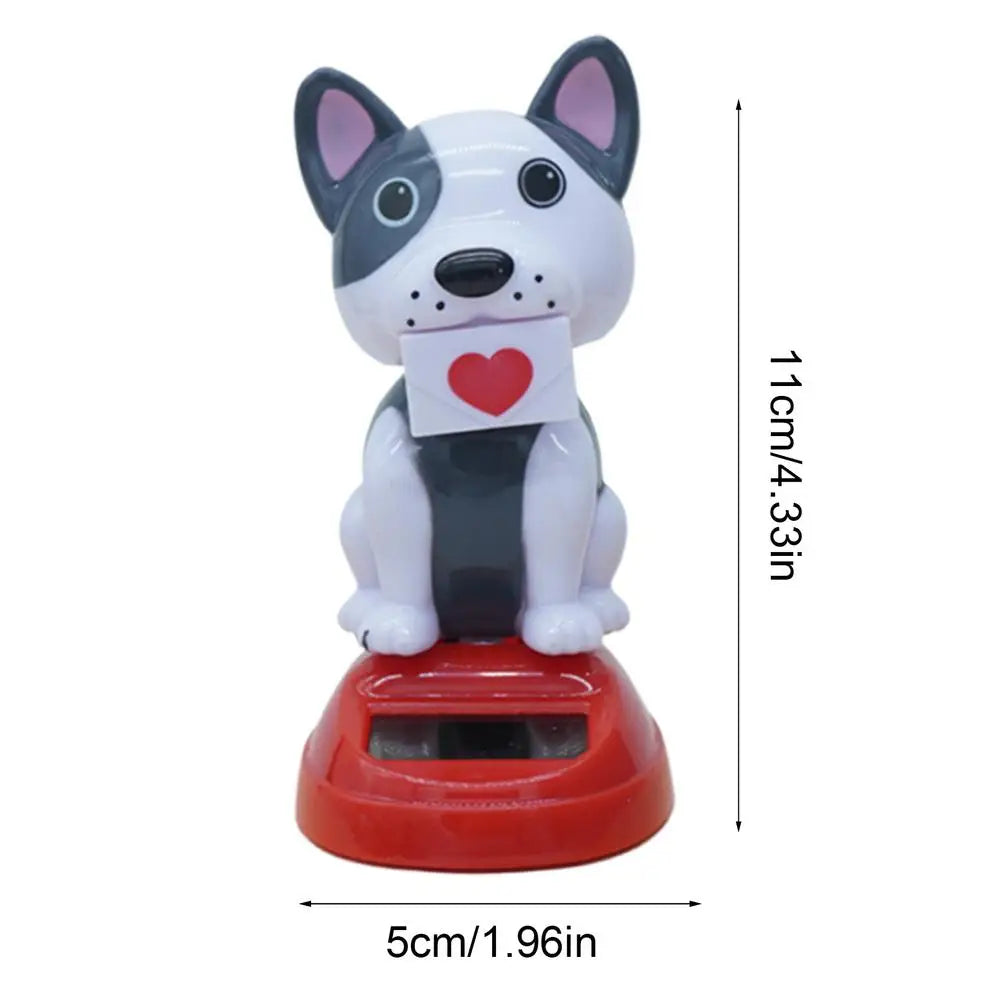 Solar Dancing Animal Bobble Head Car Dashboard Ornament Solar Dancing Toy PLUSH dog 1