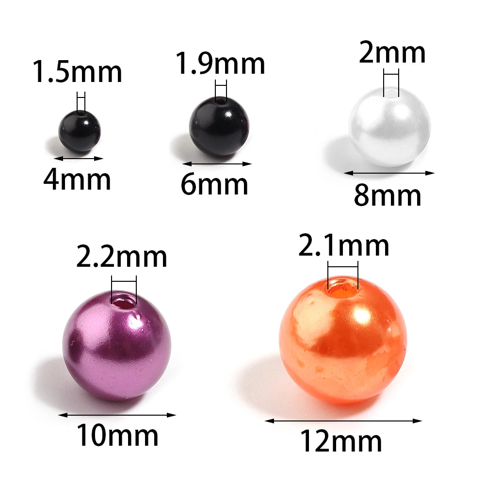 Halloween ABS Pearl Spacer Beads 4–12mm | DIY Jewelry Making Jewelry Spacer Beads PLUSH