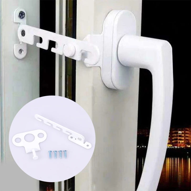 Stainless Steel Window Latch Wind Stopper & Child Safety Lock Window Safety Latch PLUSH