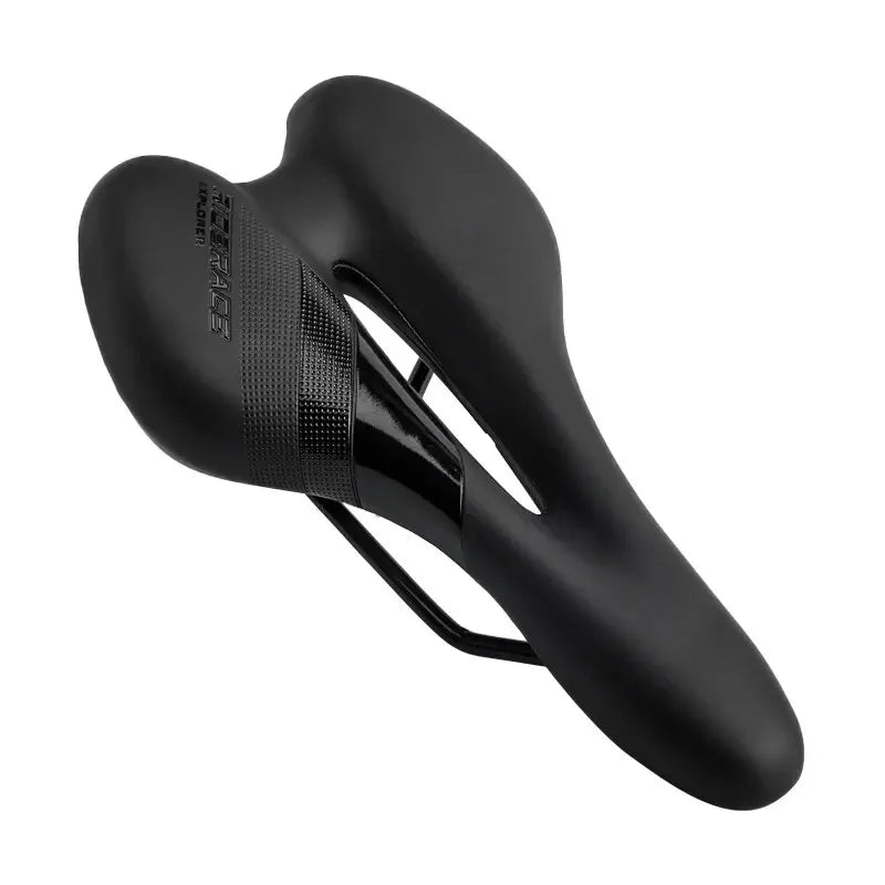 Hollow MTB & Road Bike Saddle – Unisex PU Leather Seat Bike Saddle PLUSH black
