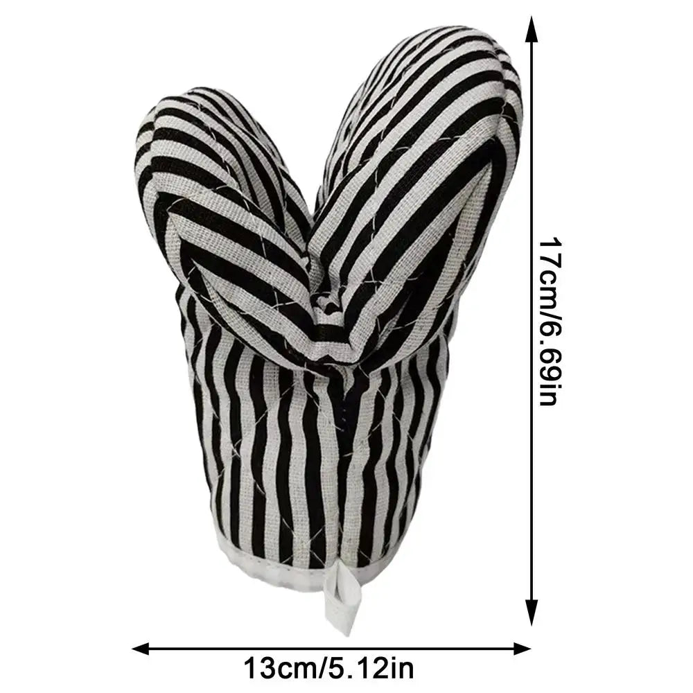 Heat-Resistant Oven Mitt – Non-Slip Kitchen Potholder Glove Oven Mitt PLUSH Black
