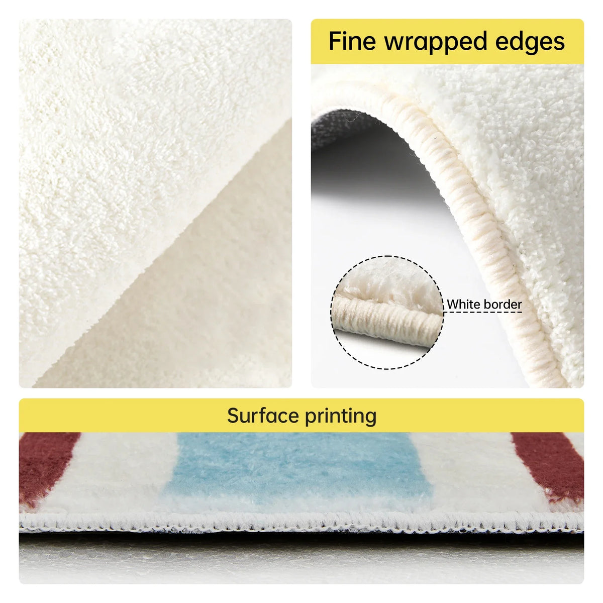 Striped Puppy Bathroom Mat – Non-Slip Fast-Drying Soft Floor Mat Bathroom Floor Mat PLUSH