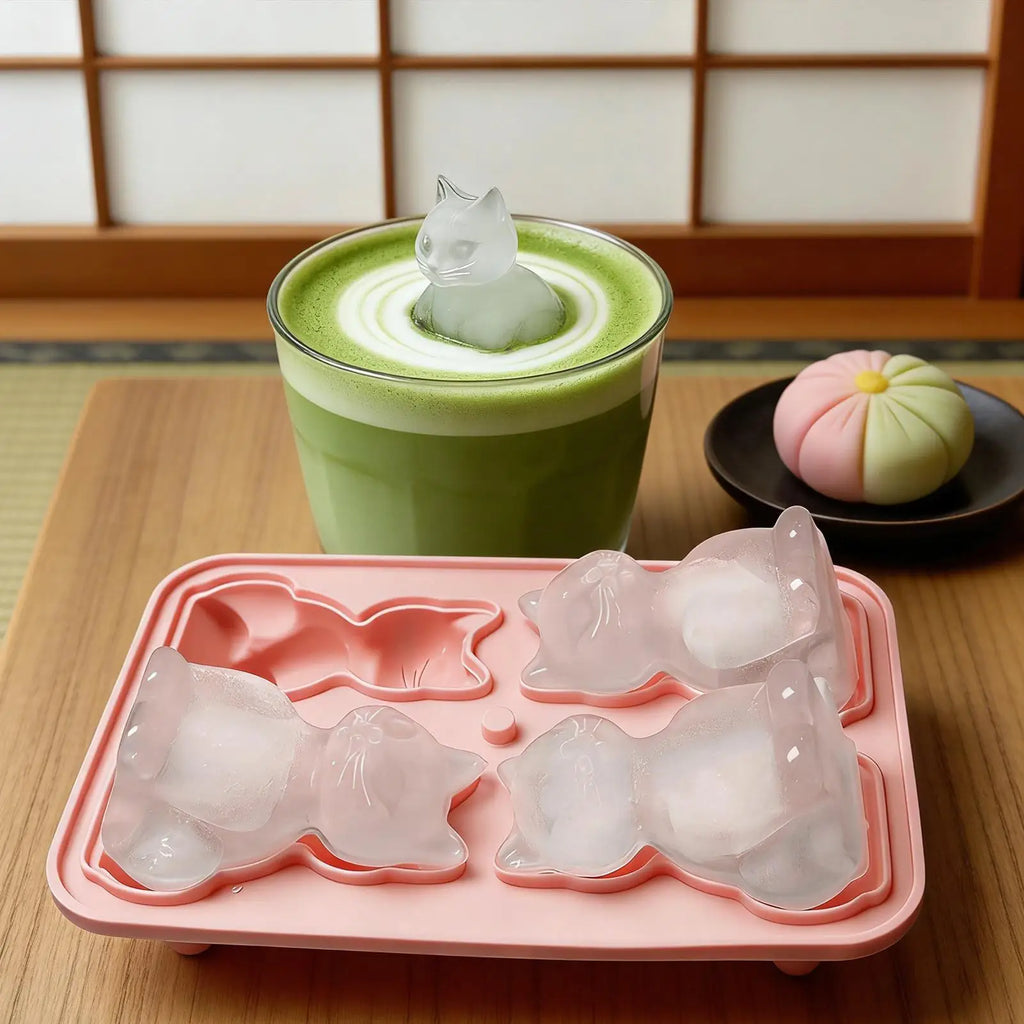 3D Cat Silicone Ice Cube Tray – Easy Release Ice Mold Silicone Ice Mold PLUSH