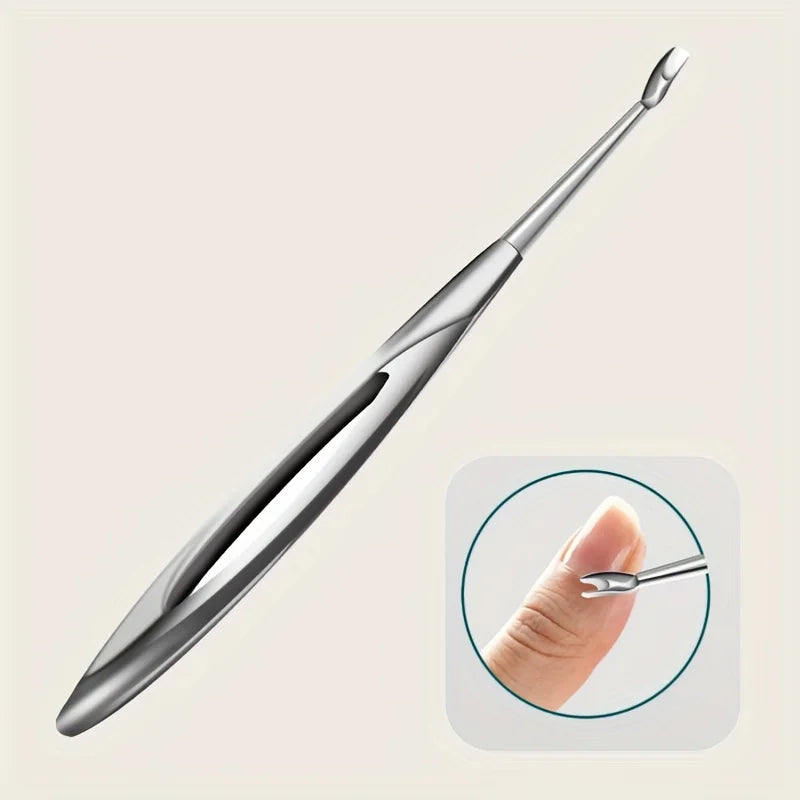 Stainless Steel Cuticle Pusher – V-Shaped Blade Manicure Tool Cuticle Pusher PLUSH