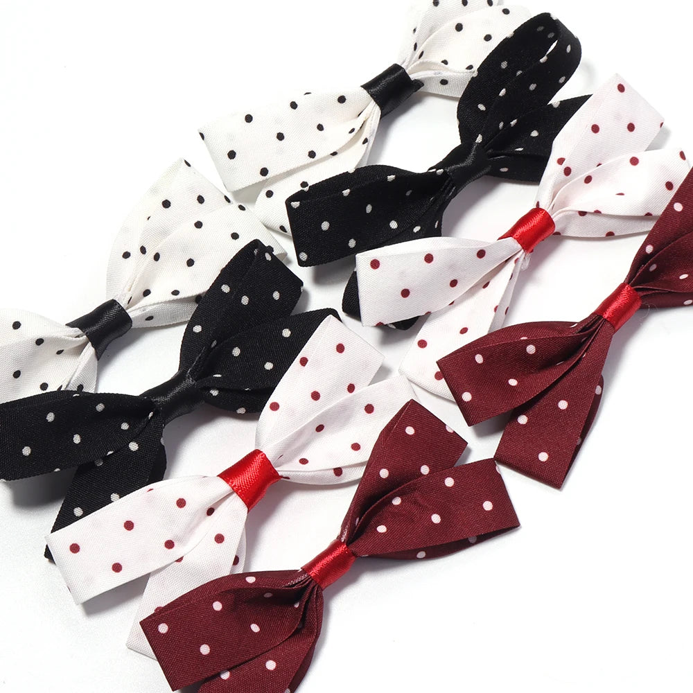 5pcs 15mm Polka Dot Pre-Tied Bows – DIY Hair & Craft Supplies Craft Bow Embellishments PLUSH
