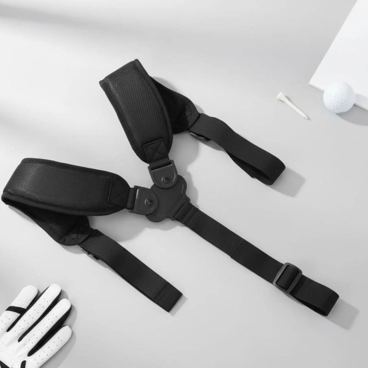 Mesh Padded Double Golf Bag Shoulder Strap – Universal Fit Golf Bag Strap PLUSH