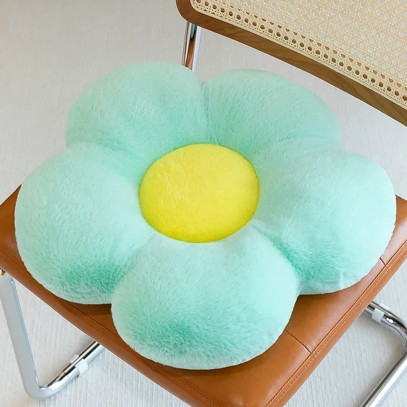 Flower Shaped Plush Pillow – Soft Floral Decorative Cushion Decorative Pillow PLUSH Green 35cm