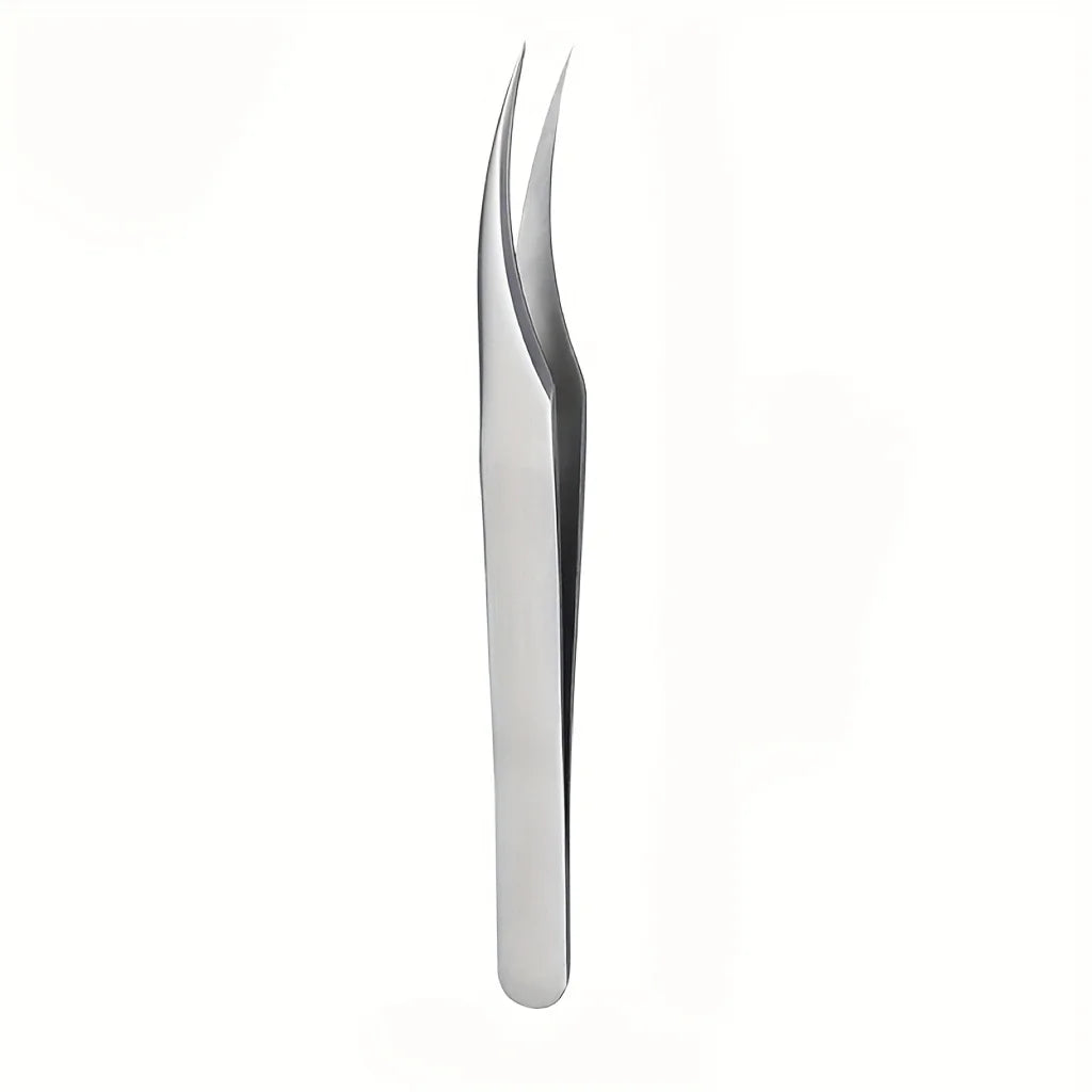 Ouriner Eyelash Grafting Tweezers Set – 3Pcs Stainless Steel Eyelash Tweezers Set PLUSH