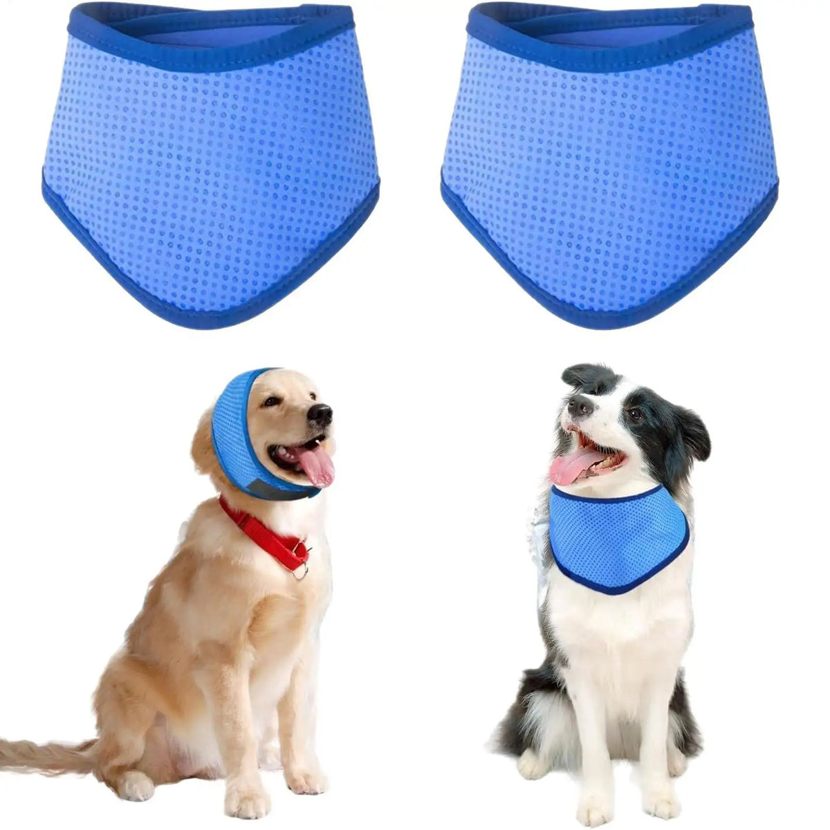 Dog Cooling Bandana – Adjustable Evaporative Neck Scarf Dog Cooling Bandana PLUSH