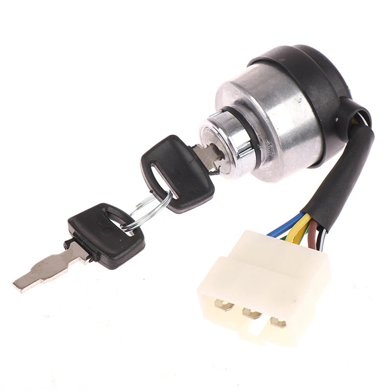 6-Wire Ignition Key Lock Switch for 188F Gas Generator 2.5–6.5KW Generator Ignition Switch PLUSH