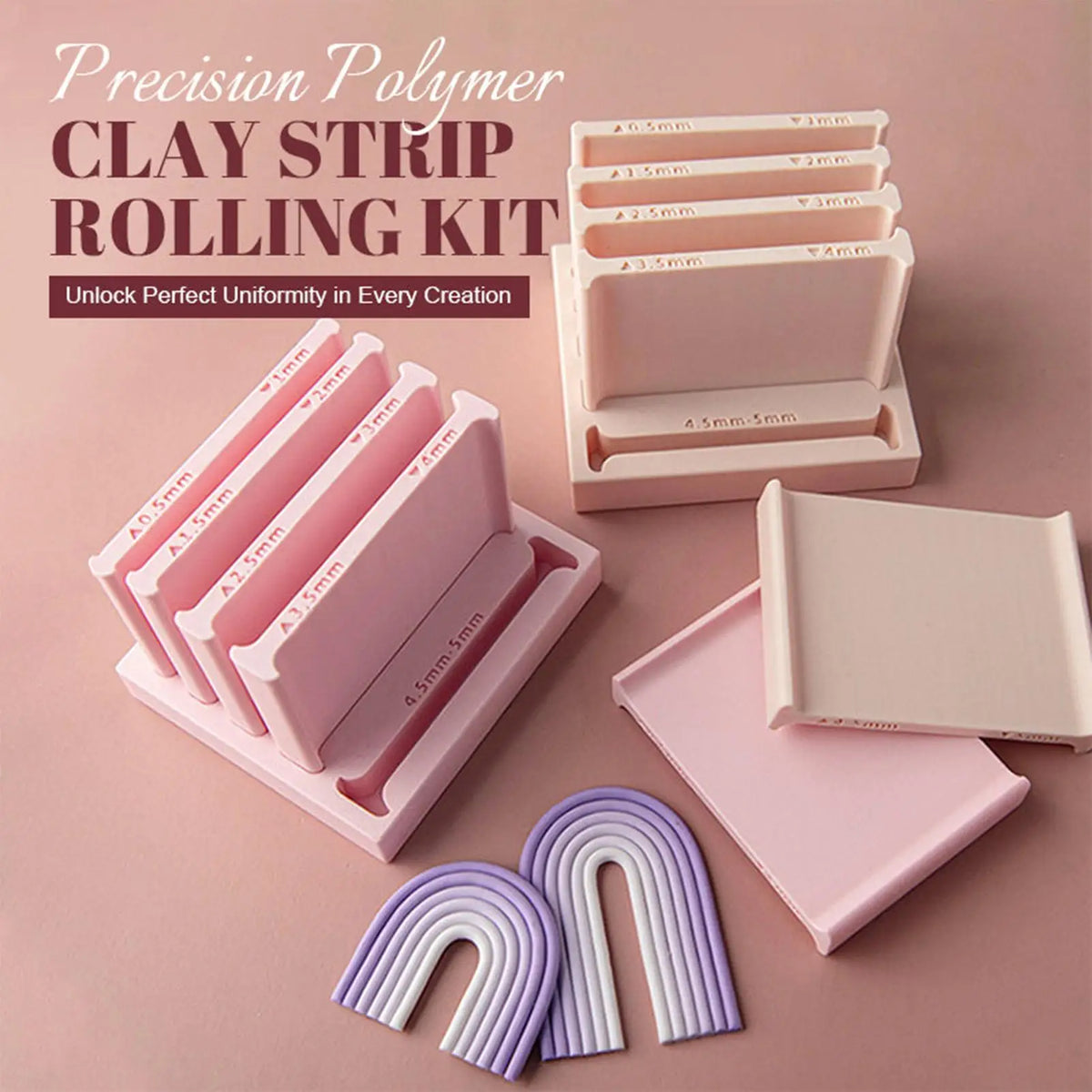 Clay Strip Rolling Mold Set – DIY Jewelry & Craft Tool Clay Craft Tool PLUSH