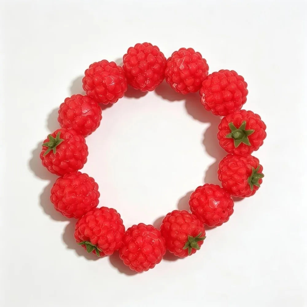 3D Resin Fruit Bead Bracelet – Colorful Stackable Elastic Resin Bead Bracelet PLUSH