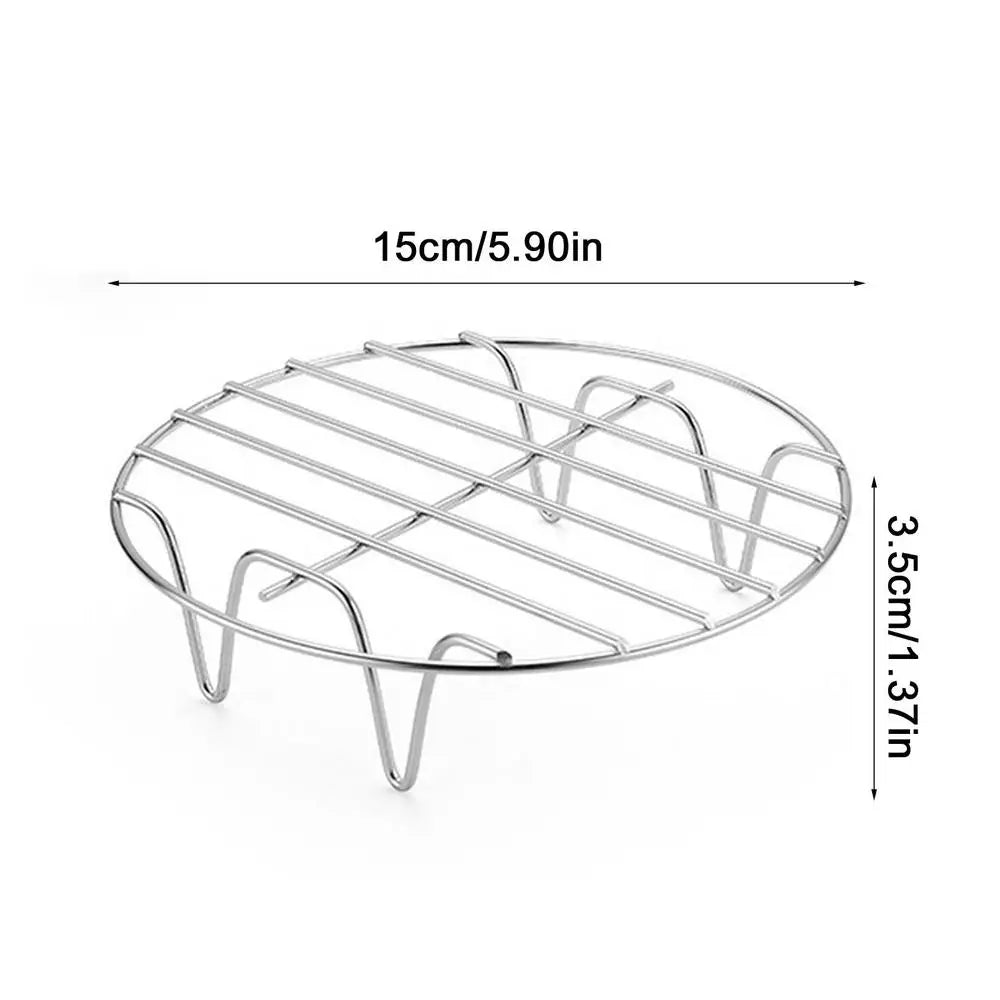 Stainless Steel Air Fryer Rack – Baking & Steamer Grid Air Fryer Rack PLUSH 6 inch