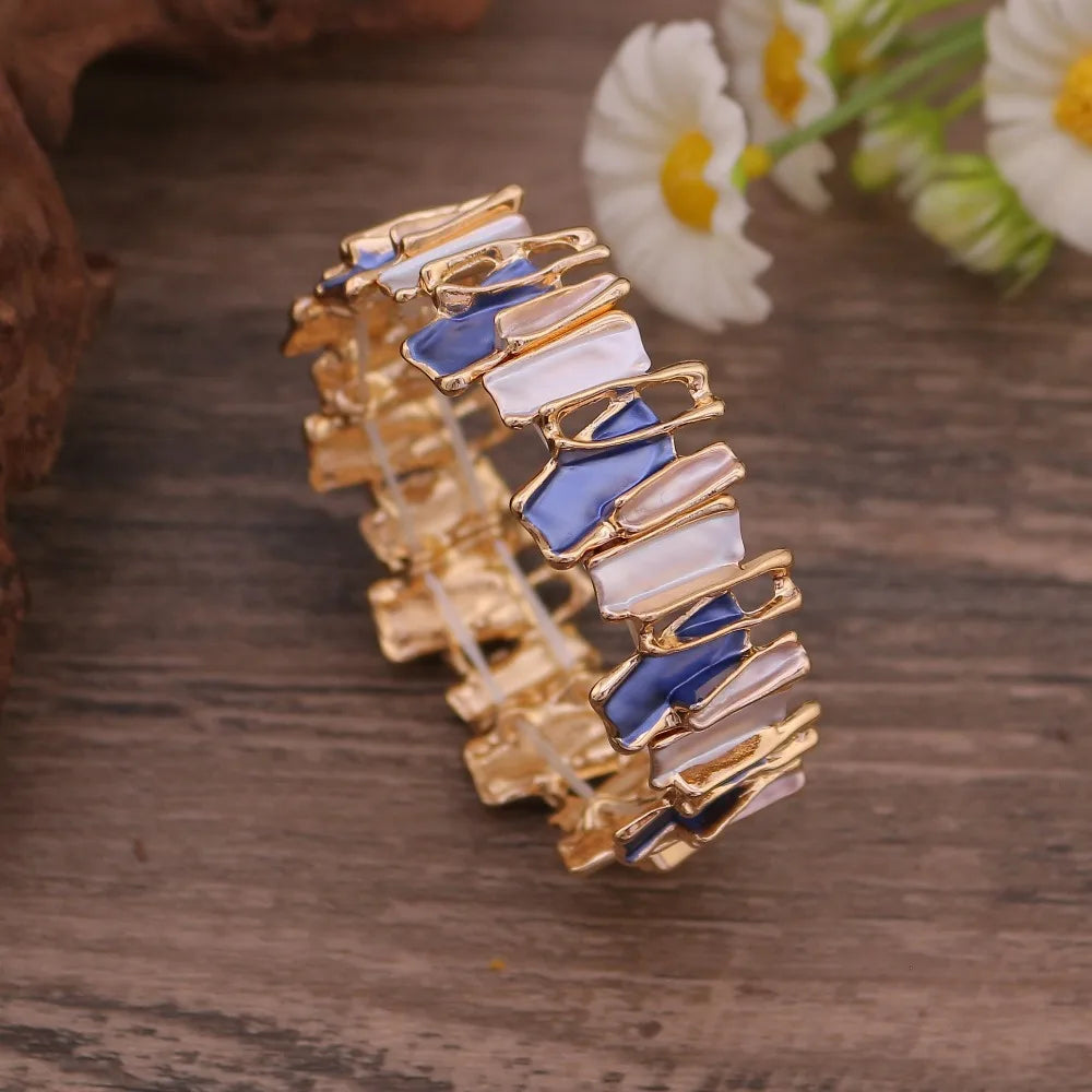 Vintage Bohemian Irregular Geometry Elastic Bangle Bracelet Elastic Bangle Bracelet PLUSH Style 5