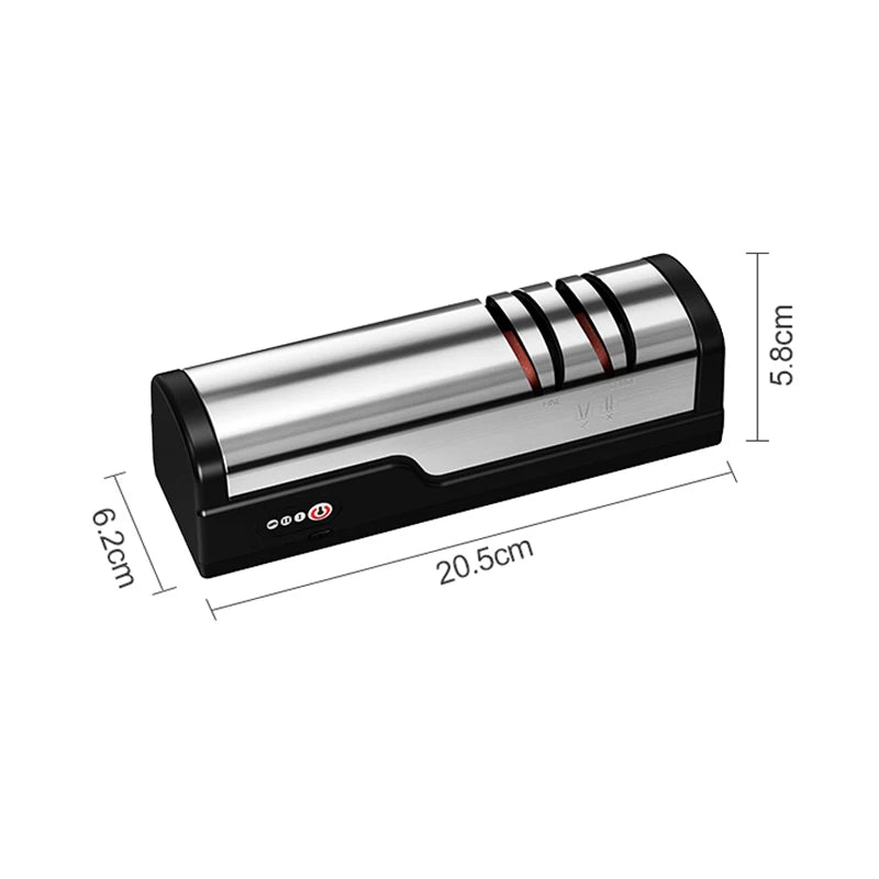 USB Rechargeable Electric Knife Sharpener – Adjustable Angle Electric Knife Sharpener PLUSH
