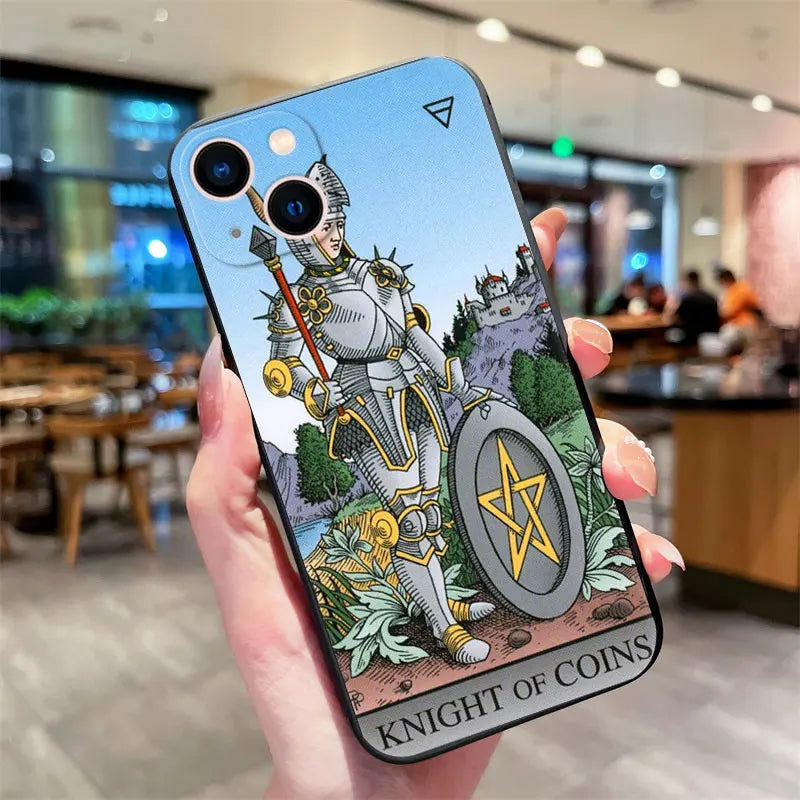 Moon Star Sun Tarot iPhone Case – Shockproof Silicone Cover iPhone Silicone Case PLUSH style 10 For iPhone 15 ProMax