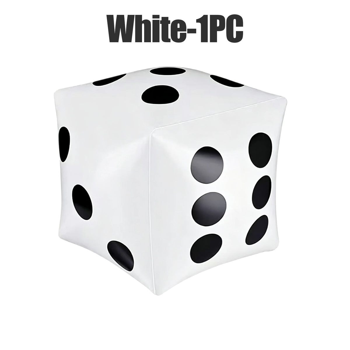 Giant Inflatable Dice Game Toy – Party, Bar & Group Fun Inflatable Dice Game PLUSH White 1PC