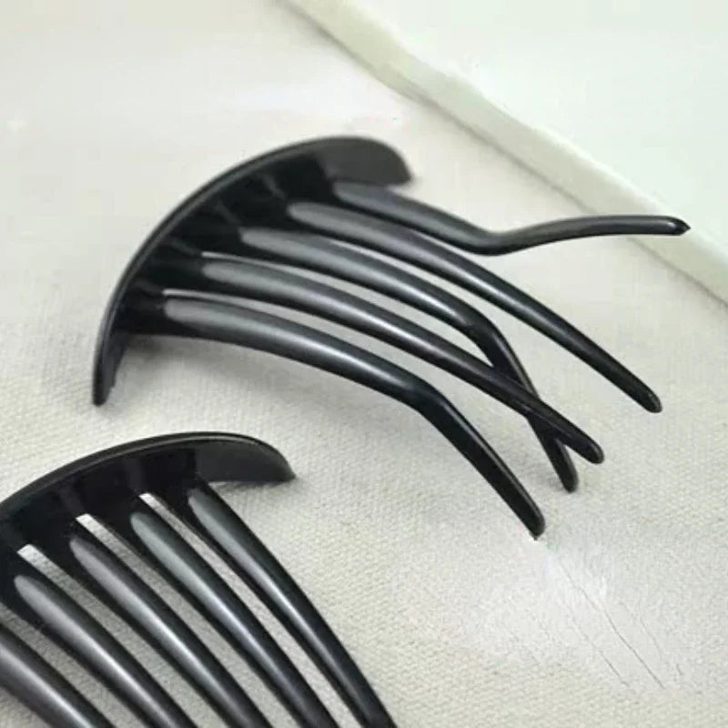 5/7 Teeth Vintage Magic Hair Comb Clip – Korean Style Black Hair Comb Clip PLUSH