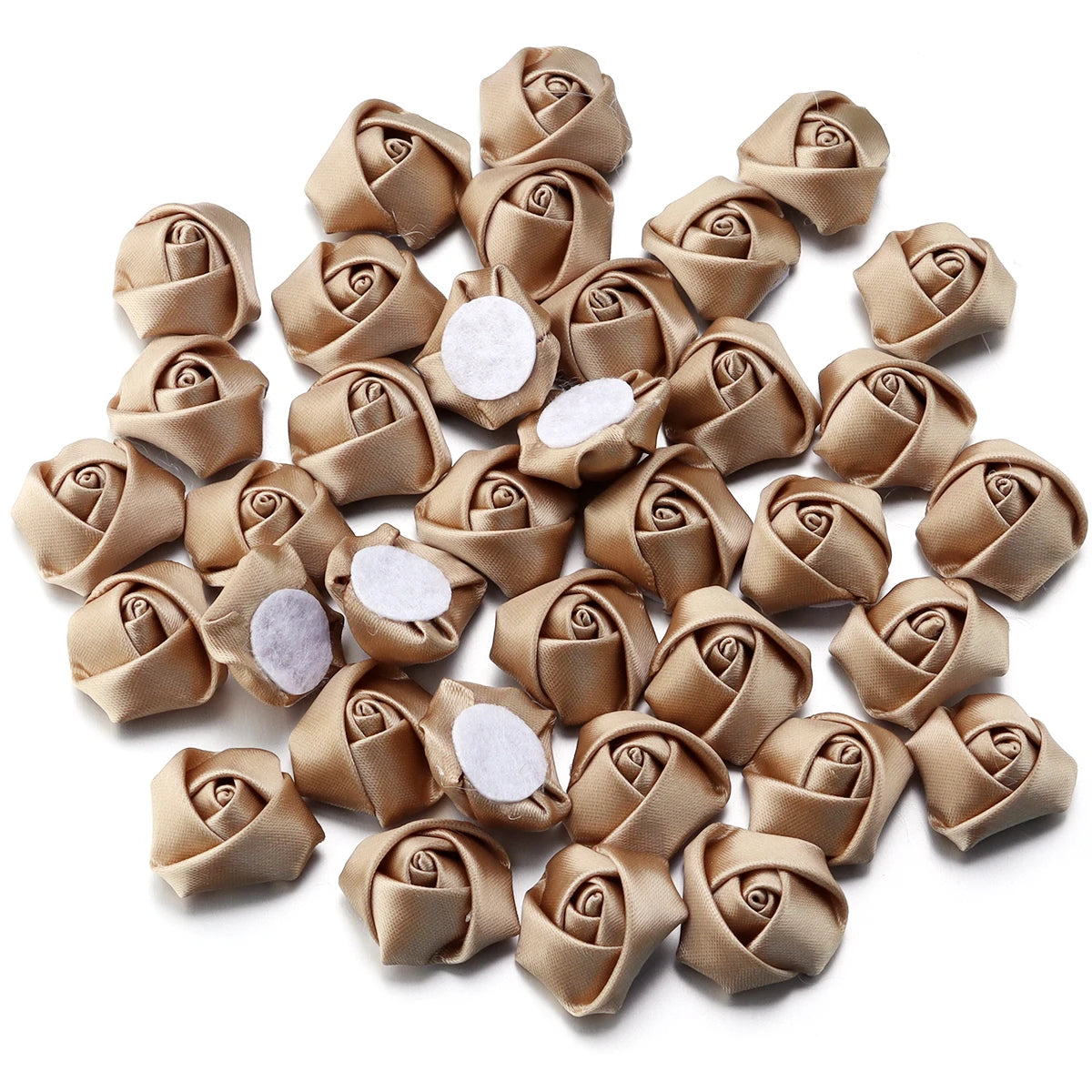 20pcs Mini Ribbon Rose Rosettes for DIY Hair Accessories & Crafts Hair Accessory Embellishments PLUSH