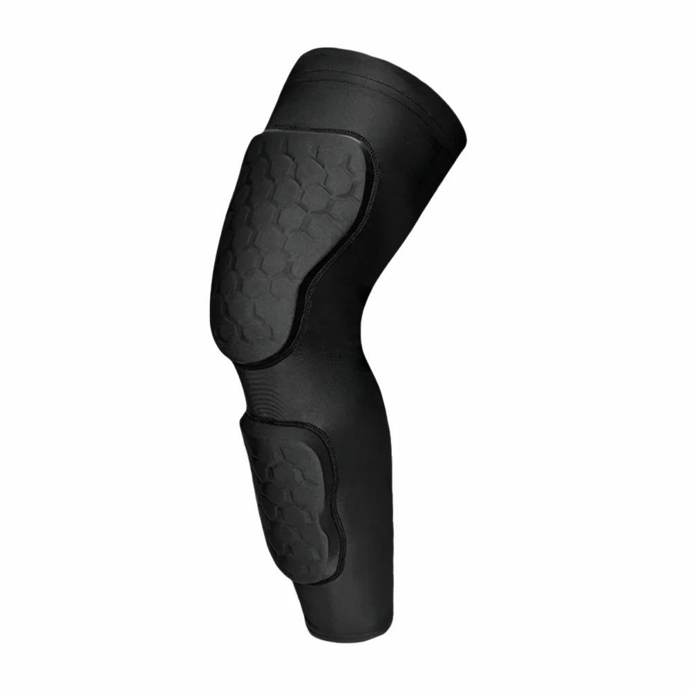 Breathable Honeycomb Padded Knee Pad – Non-Slip Sports Brace Knee Pad Sleeve PLUSH Black-S 25-40kg