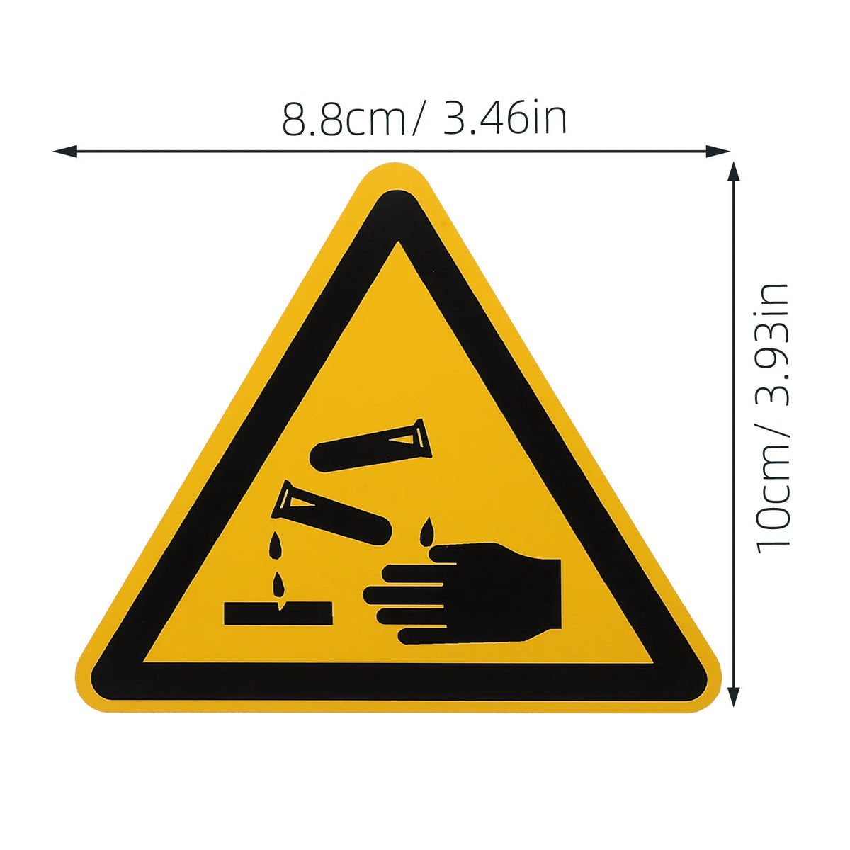 6-Pack Corrosion Warning Stickers – Heavy Duty Vinyl Safety Labels Safety Warning Labels PLUSH