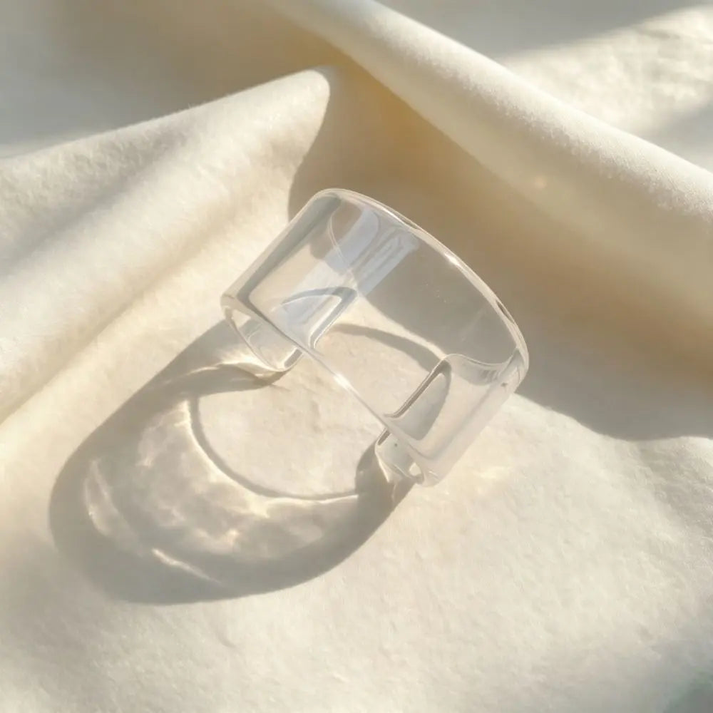 Transparent Resin Open Bangle Bracelet for Women | Cuff Resin Bangle Bracelet PLUSH
