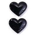 2pcs Large Acrylic Heart Pendant Charms – DIY Jewelry Making Jewelry Charms PLUSH Black