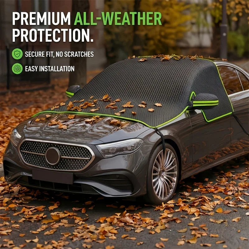 Magnetic Windshield Snow Cover with Reflective Strips Windshield Snow Cover PLUSH