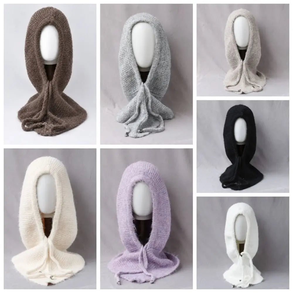 Winter Balaclava Beanie Hat – Knit Scarf Cap with Ear Cover Balaclava Beanie Hat PLUSH