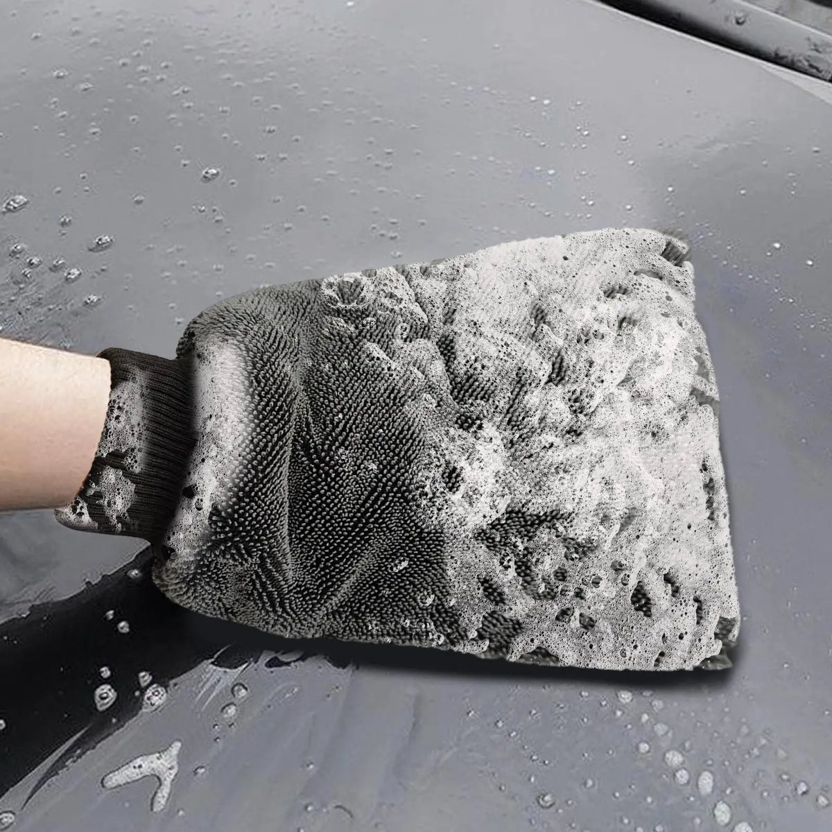 Microfiber Chenille Car Wash Mitt – Double-Sided Cleaning Glove Car Wash Mitt PLUSH