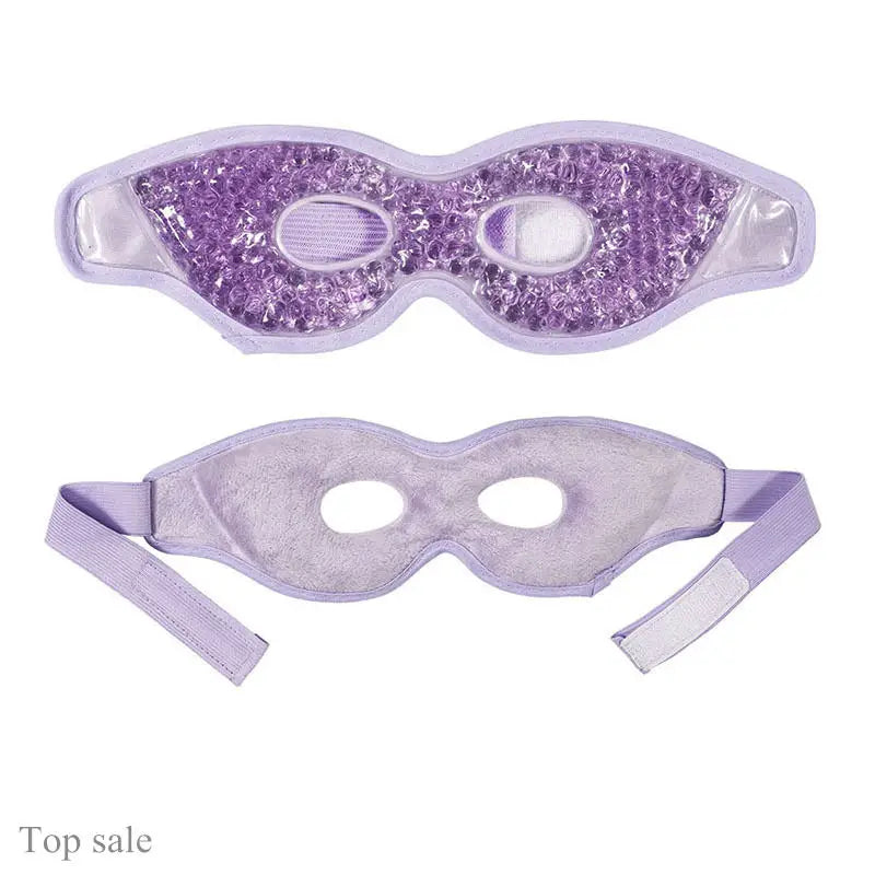 Reusable Hot Cold Gel Eye Mask – Cooling & Warming Compress Gel Eye Mask PLUSH Purple