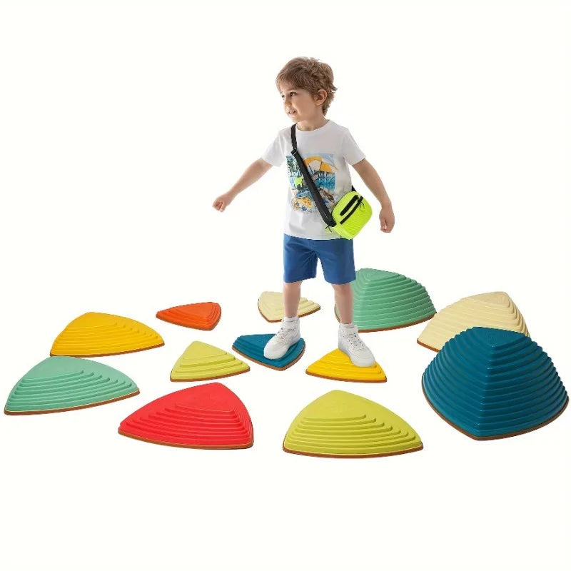 11pcs Kids Anti-Slip Stepping Stones Balance Blocks Set Kids Balance Blocks PLUSH