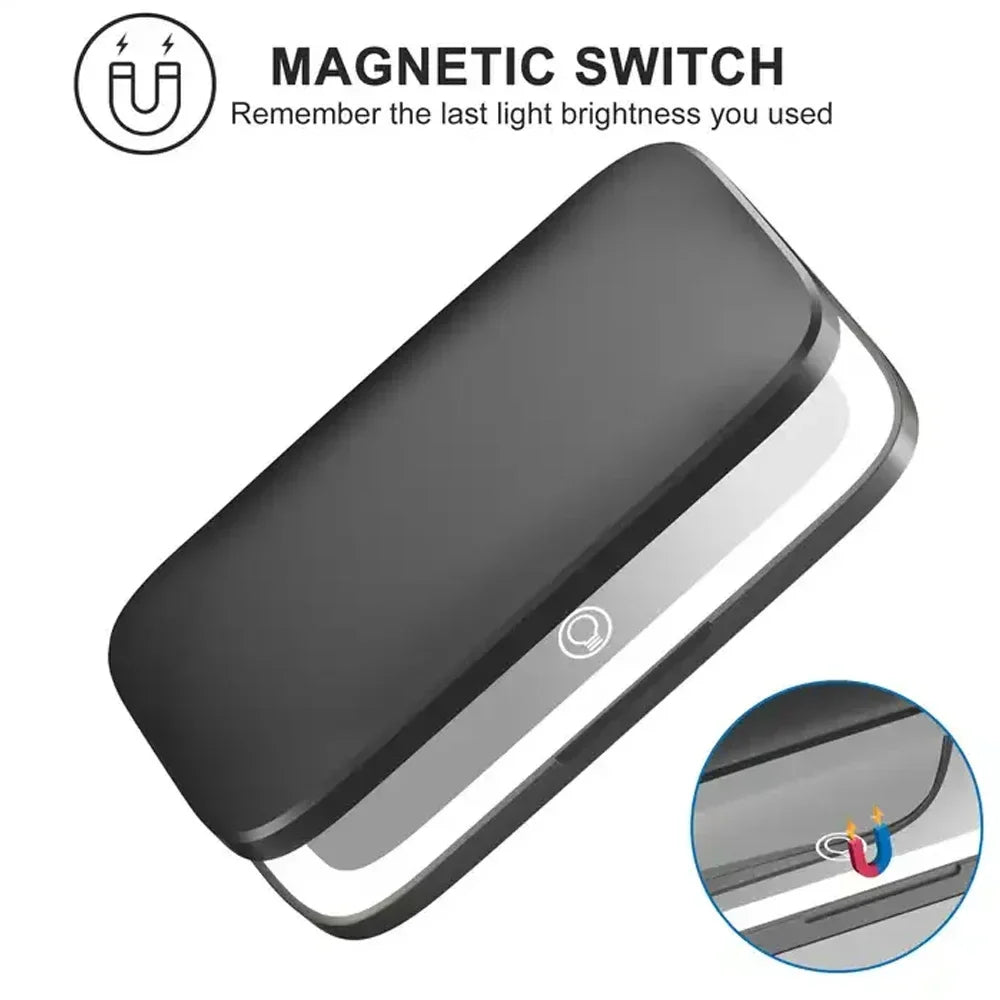 LED Compact Makeup Mirror 1x/5x Magnification Rechargeable Lighted Makeup Mirror PLUSH