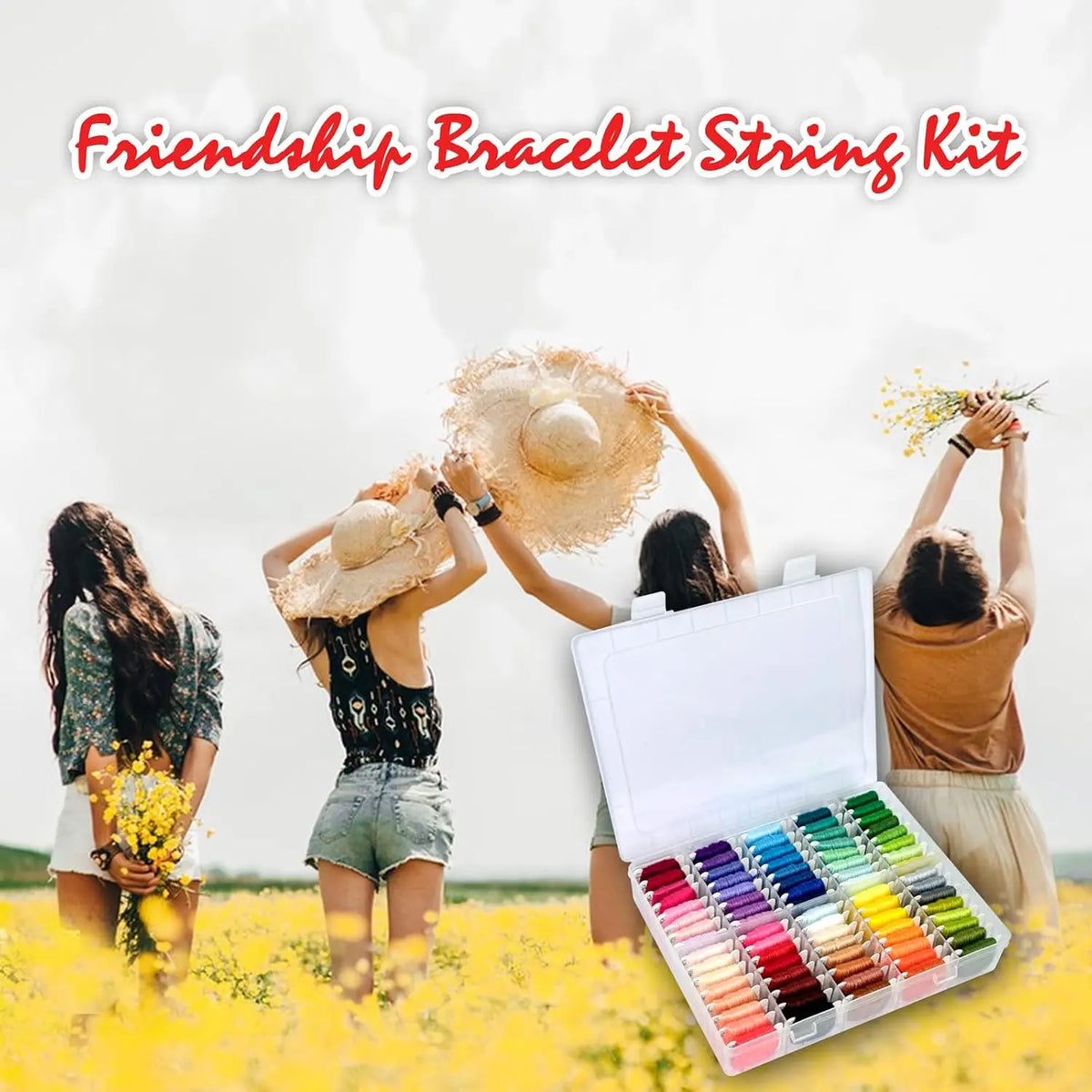 Embroidery Floss Thread Cards & Storage Box Set – Cross Stitch Embroidery Thread Organizer PLUSH