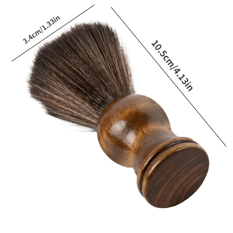 Wooden Handle Soft Bristle Shaving & Beard Brush – Men's Shaving Beard Brush PLUSH
