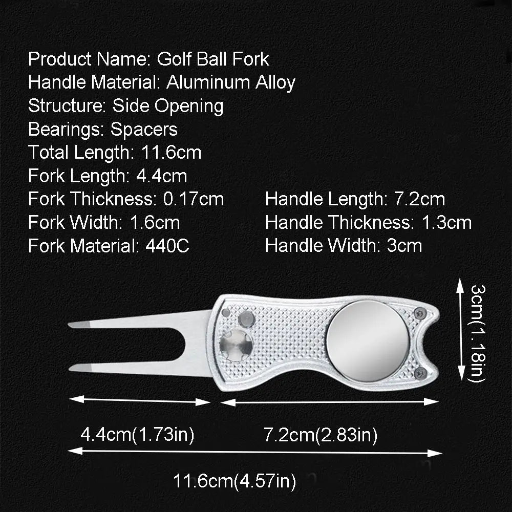Foldable Golf Divot Repair Tool with Magnetic Ball Marker Golf Divot Tool PLUSH
