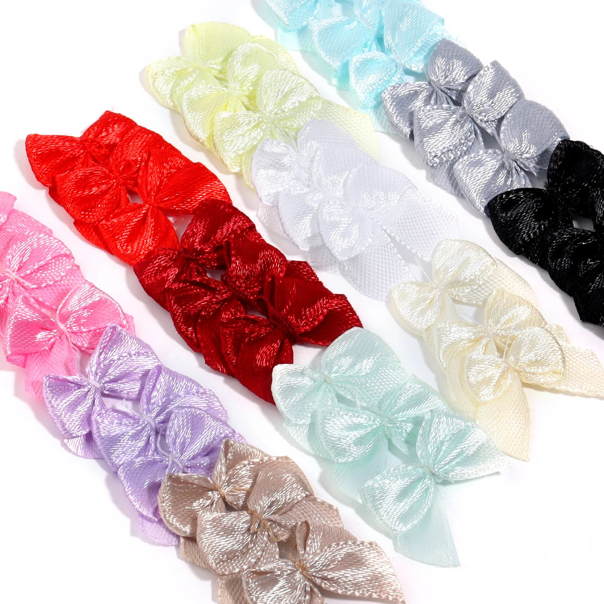 100pcs Mini Swallowtail Bowknots – DIY Jewelry & Hair Accessories DIY Craft Bows PLUSH