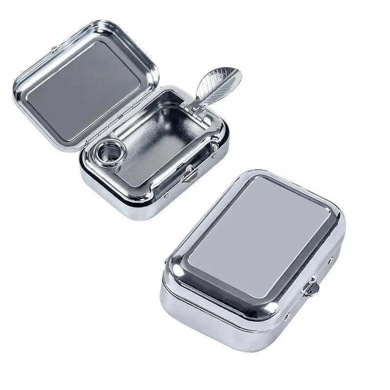 Stainless Steel Pocket Ashtray | Sealed Lid Windproof Travel Portable Pocket Ashtray PLUSH style 5