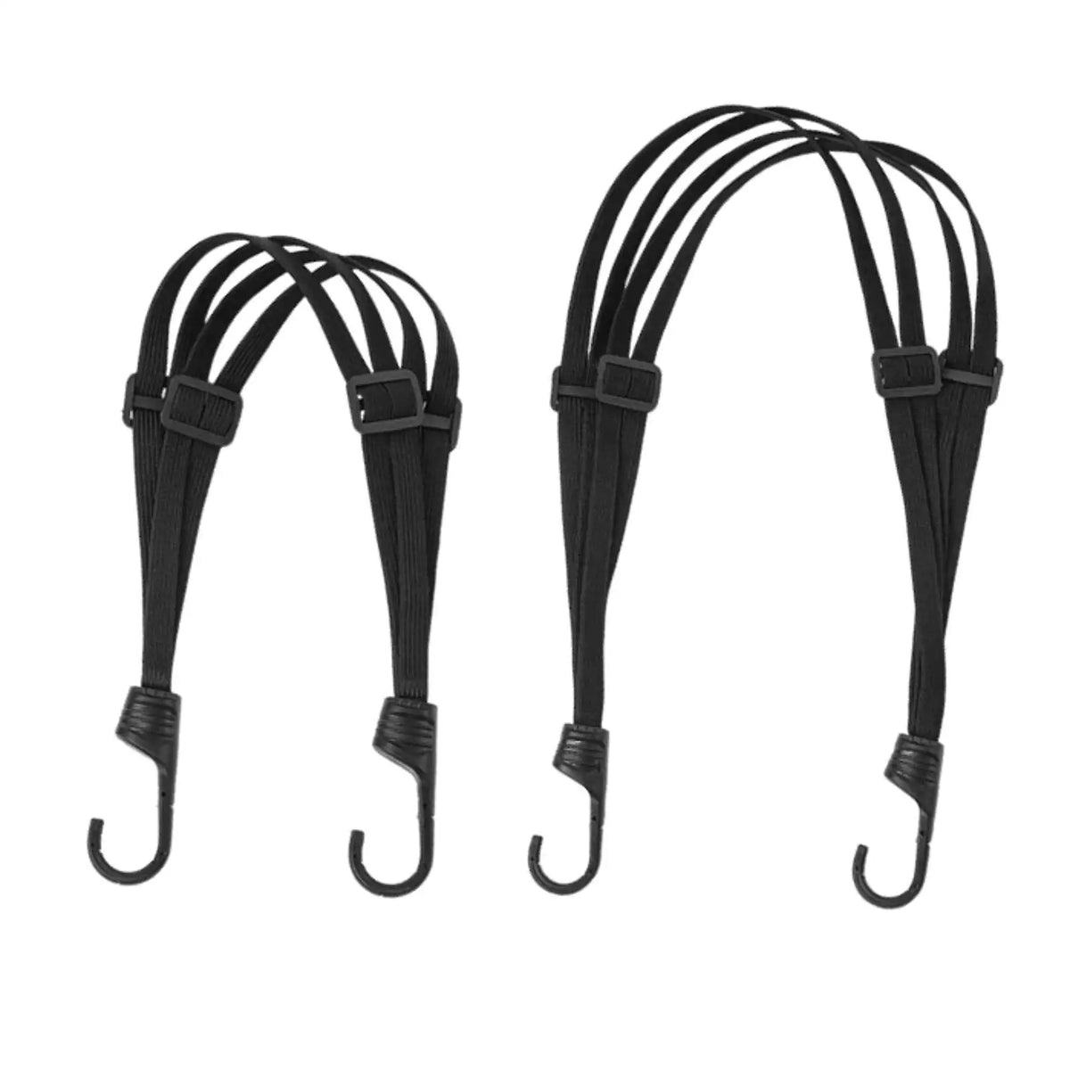 Motorcycle Helmet Elastic Strap Net with Hooks – 4 Pack Motorcycle Cargo Strap PLUSH